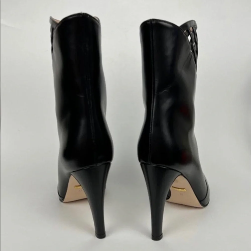 Black Gucci 2021 leather caged heeled damir lattice boots - Picture 5 of 7